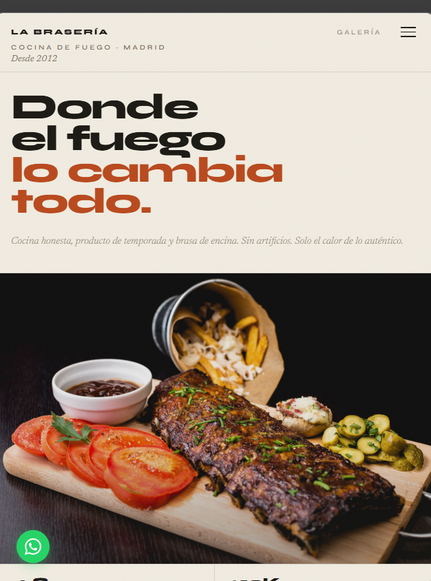 La Brasería — página web a medida desarrollada por PixelMark